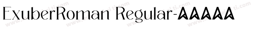ExuberRoman Regular字体转换